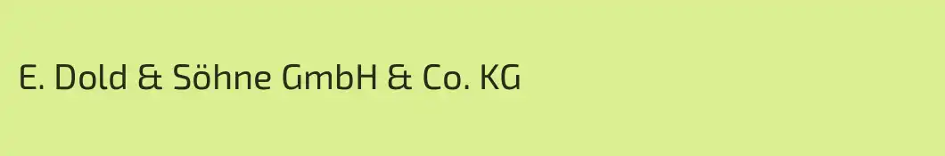 E. Dold & Söhne GmbH & Co. KG